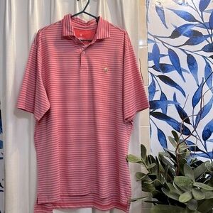 Men’s Fairway & Greene Striped Polyester & Spandex Golf Polo Size XL
